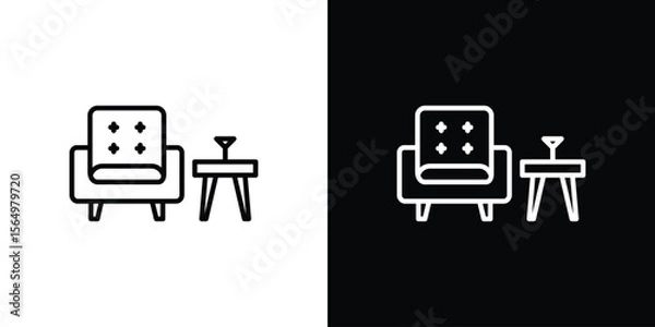 Obraz Lounge icon logo element. Vector illustration. EPS10