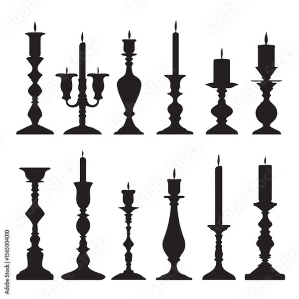 Fototapeta candlestick silhouette