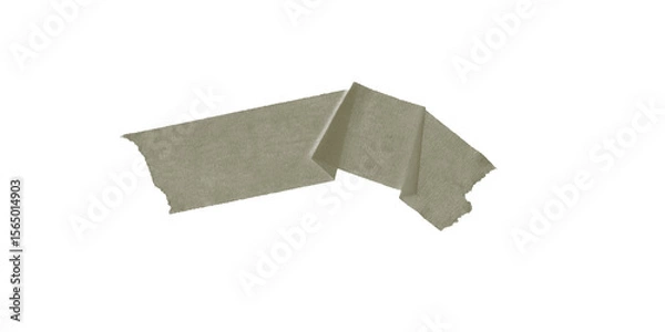 Obraz Folded brown duct tape piece isolated on transparent background – realistic torn adhesive strip for crafting, grunge layouts, collage elements, and textured graphic design projects.
