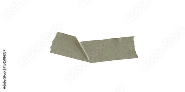 Obraz Flat brown duct tape piece on transparent background – torn soft strip for modern craft layouts, grunge texture compositions, or realistic adhesive graphic elements.
