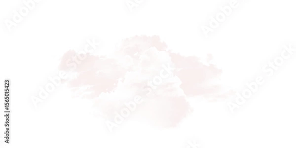 Obraz Abstract White Cloud Texture: Background for Design Projects on transparent background