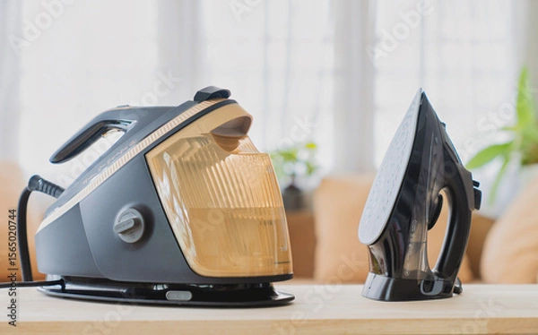 Obraz Modern Steam Generator Iron vs Classic Steam Iron Comparison