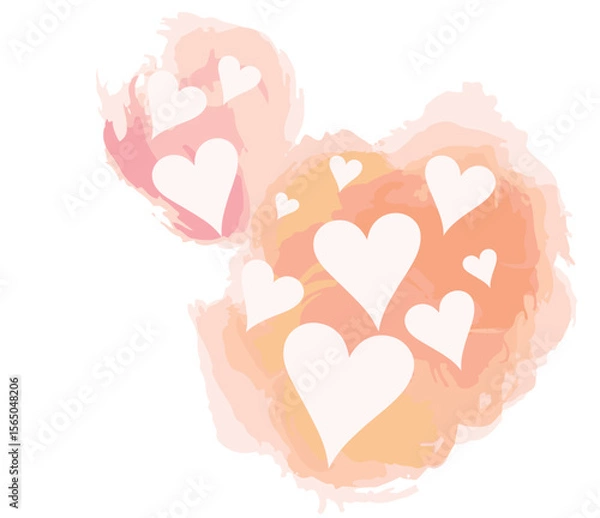 Obraz 水彩風のハートのイラスト