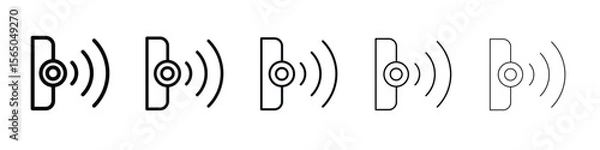 Fototapeta Infrared icon vector in editable stroke linear pictogram