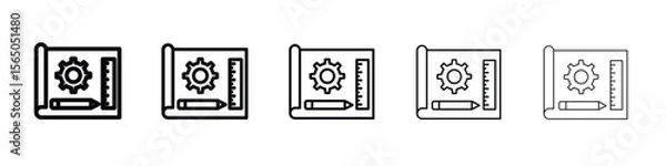 Fototapeta Prototyping icon vector in editable stroke linear pictogram