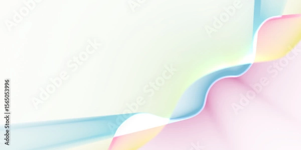 Fototapeta Blue, yellow, pink glowing laser lines swaying neon effect, abstract rays effect on transparent png.