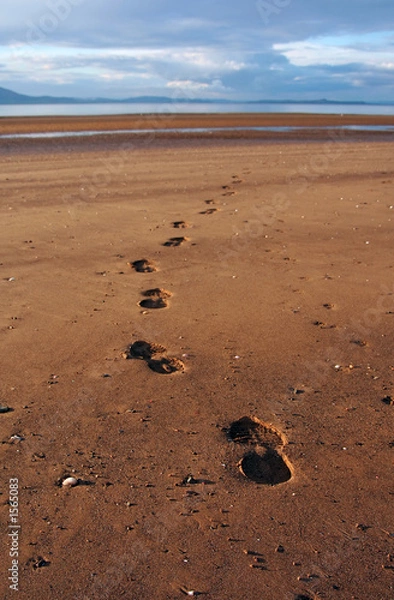 Obraz footprints on beach