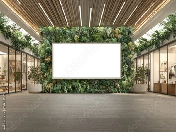 Fototapeta Stylish Modern Empty White Blank Space For Creative Display In Interior