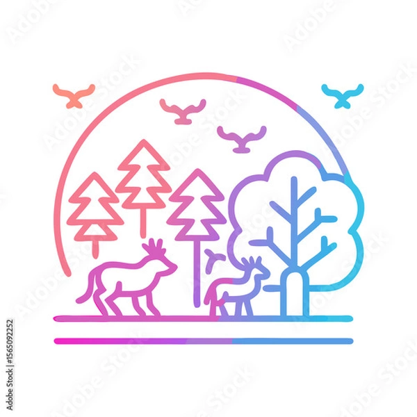 Fototapeta christmas card with cat and tree