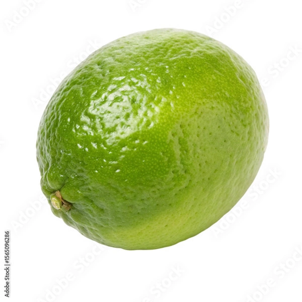 Fototapeta Green lime isolated on transparent background  
