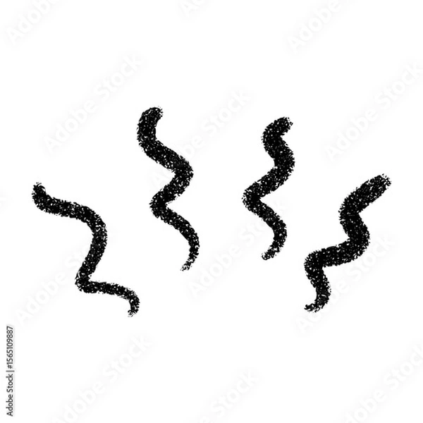 Fototapeta Manga-style speed lines with sketchy movement marks. Cartoon motion elements and fun action stroke. Flat vector illustration isolated on white background.