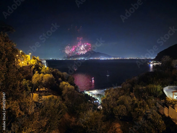 Obraz Fireworks Display Over Sea