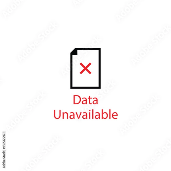 Obraz Data Unavailable Text minimalis desain