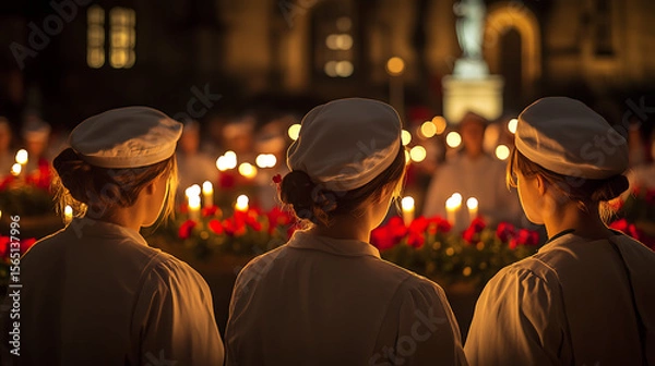 Fototapeta Honoring Legacy at the Florence Nightingale Commemoration in England