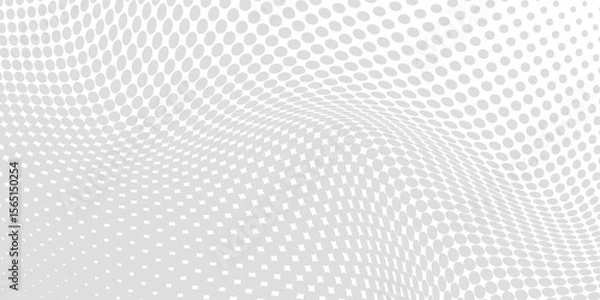 Obraz Set of halftone dots gradient pattern texture isolated on white background. Straight dotted spots using halftone circle dot raster texture. Vector blot half tone collection.