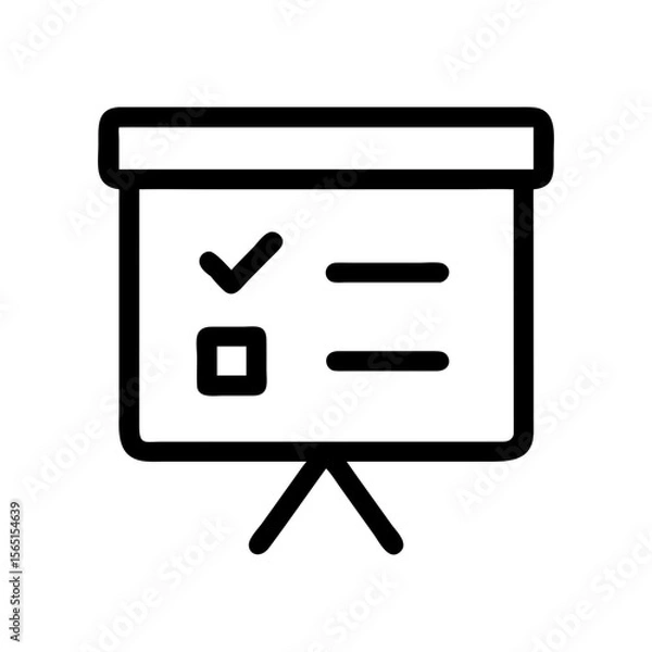 Fototapeta Simple task board with checklist and to-do list. Project management task board includes checkboxes and lines for planning tasks and scheduling deadlines.