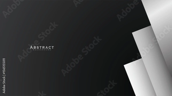 Fototapeta Dark black abstract background for presentation design. Simple black abstract banner background