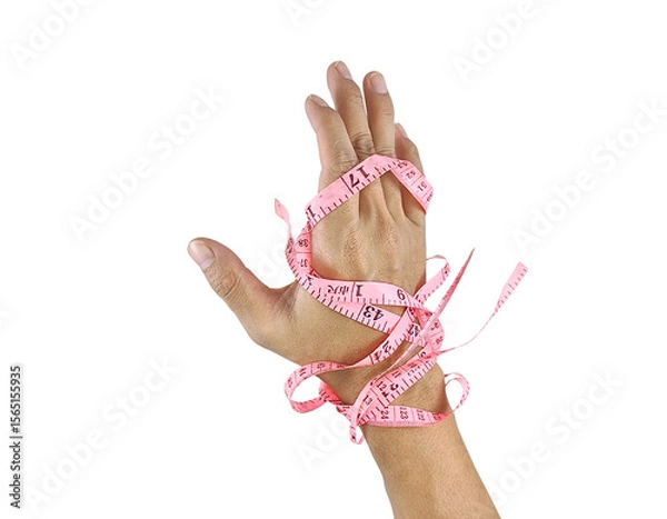 Fototapeta Conceptual Image of Diet Obsession and Body Control