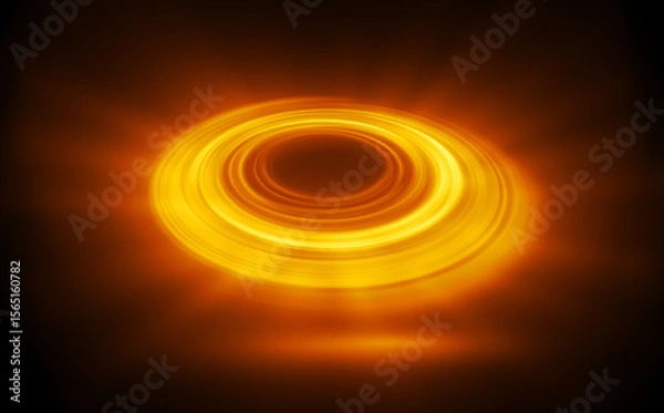 Fototapeta Glow swirl light effect. Circular lens flare. Abstract rotational lines. Power energy element. Luminous sci-fi. Shining neon lights. Magic arena. Swirl trail effect. Glint scene. Dynamic ellipse.