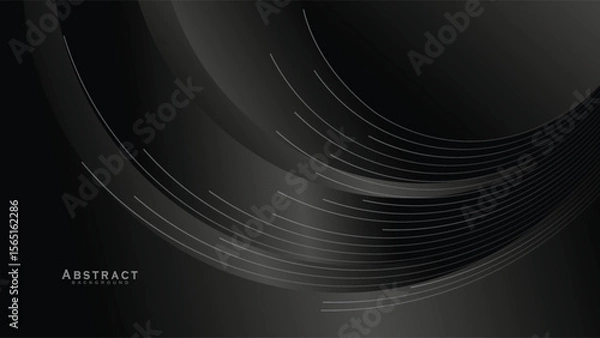 Fototapeta Dark black abstract background for presentation design. Simple black abstract banner background
