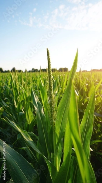 Obraz A large field of corn growing tall
