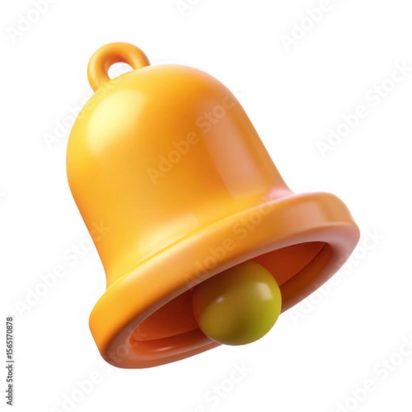 Obraz Orange bell with yellow clapper notification