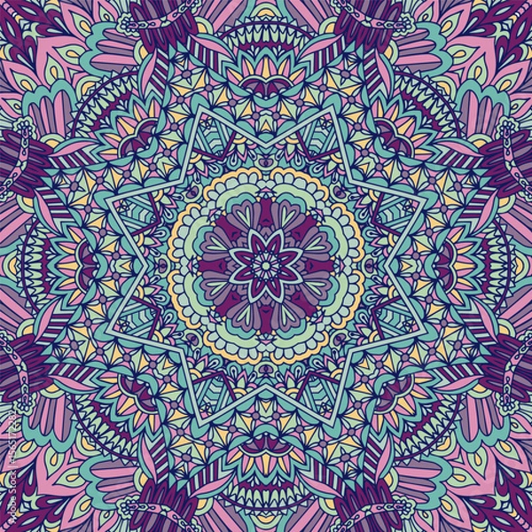 Fototapeta Mandala vector colorful doodle pattern ethnic