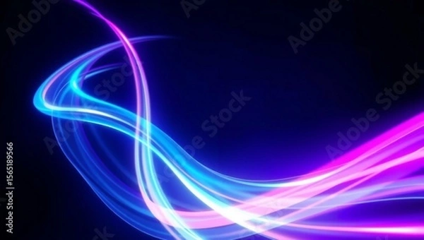 Fototapeta abstract, colorful, flowing, neon, light streaks, dynamic, vibrant, digital art, ethereal, energetic, psychedelic, mesmerizing, hypnotic

