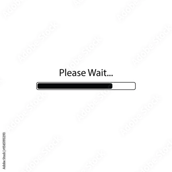 Obraz Simple Design Please Wait Text