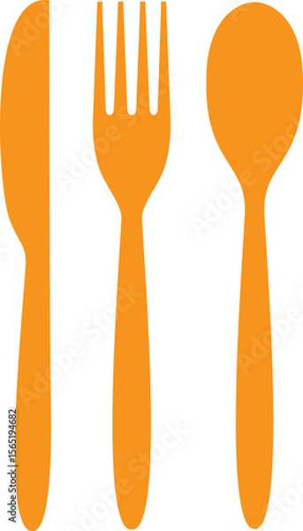 Obraz 포크 수저 나이프 일러스트 Fork cutlery knife illustration