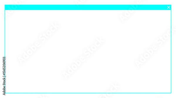 Fototapeta ブラウザ風フレーム青