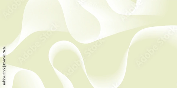 Fototapeta Elegant abstract swirl with calm green and white gradient. suit for banner web, brochure, presentation