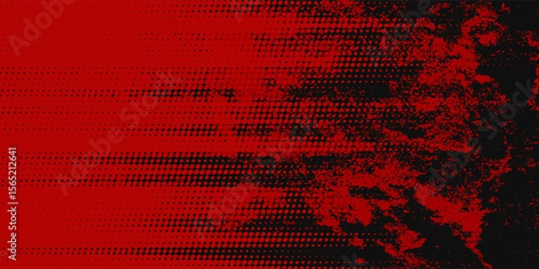 Fototapeta Grunge texture effect background. Distressed rough dark abstract textured. Black isolated on red. Graphic design element vintage style decoration concept grunge vector red black modern