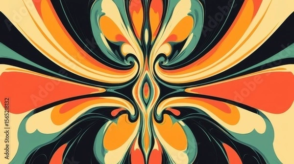Obraz Abstract design with flowing colors and patterns.