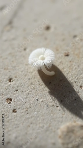 Fototapeta Microscopic Flower in Focus on Concrete Surface
