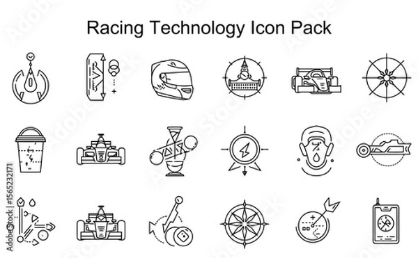 Obraz Racing Technology Icon Pack