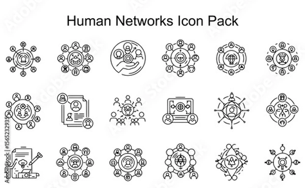 Obraz Human Networks Icon Pack
