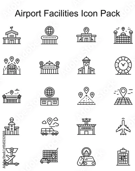 Obraz Airport Facilities Icon Pack