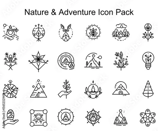 Obraz Nature & Adventure Icon Set
