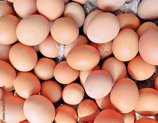 Fototapeta Stack of Chicken Eggs – Healthy Protein Source