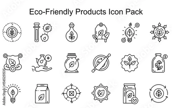 Obraz Eco-Friendly Products Icon Set