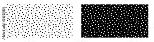 Fototapeta Background with monochrome dotted texture. Polka dot pattern template vector dots pattern
