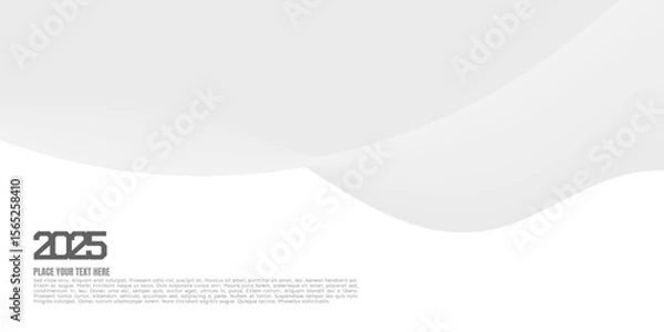 Fototapeta White blank paper sheet with a curled corner, vector illustration. White paper with curled corner in a clean vector illustration design