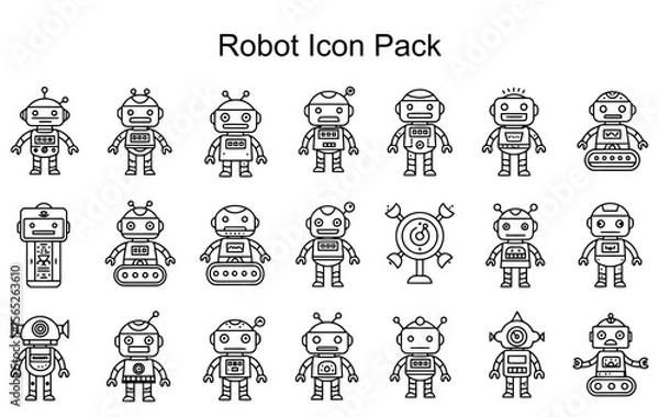 Fototapeta Robot Icon Pack