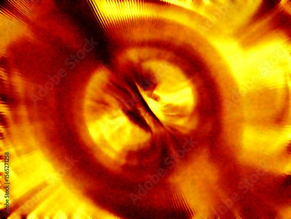 Fototapeta Fiery abstract energy burst with glowing orange and yellow tones, perfect for concepts of power, explosion, or heat