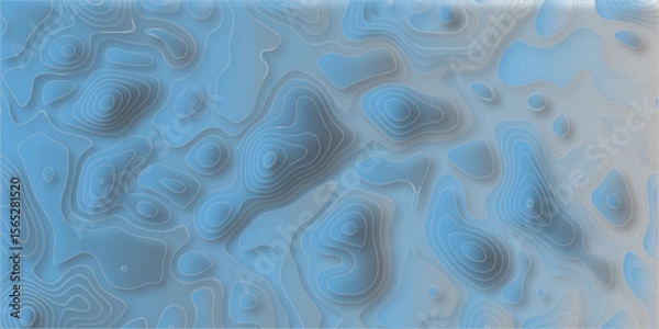 Fototapeta Abstract gradient colorful papercut background with wave.3d paper cut out background texture design. geometric map relief texture with curved layers and shadow. Realistic papercut decoration textured 
