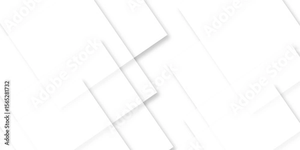 Fototapeta abstract modern square shapes. white geometric triangles shapes. 3d shadow effects, modern design template background. layered geometric triangle shapes. ,business, brochure ,website flyer, vector 
