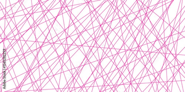 Fototapeta Abstract background with lines Vector abstract futuristic digital landscape with lines. Geometric lines pattern transparent background. pink and white abstract random chaotic liens .