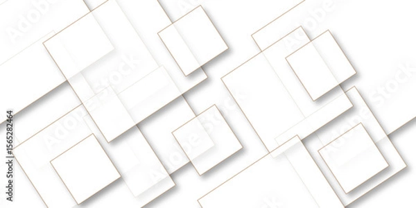 Fototapeta abstract modern square shapes. white geometric triangles shapes. 3d shadow effects, modern design template background. layered geometric triangle shapes. ,business, brochure ,website flyer, vector 