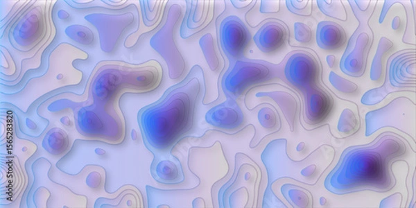 Fototapeta Abstract gradient colorful papercut background with wave.3d paper cut out background texture design. geometric map relief texture with curved layers and shadow. Realistic papercut decoration textured 